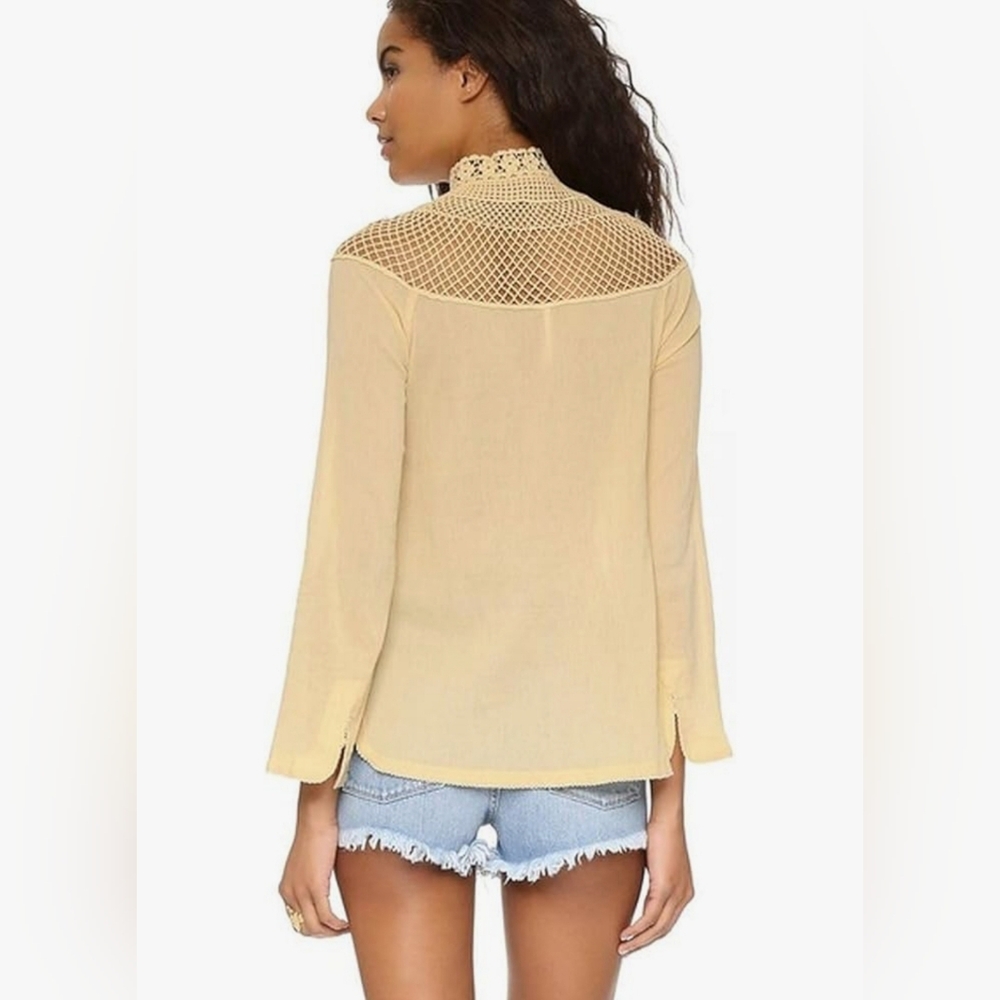 Free People On The Island Crochet Blouse. Size: XS. - Picture 5 of 14